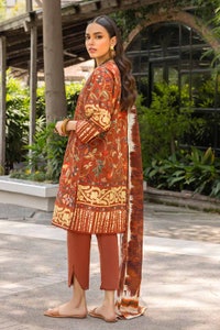 UAE -3PC Digital Printed Cambric Unstitched Suit with Lawn Dupatta CBN-32014