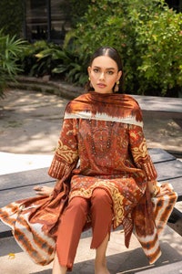 UAE -3PC Digital Printed Cambric Unstitched Suit with Lawn Dupatta CBN-32014