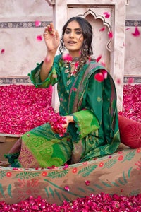 UAE -3PC Glitter Printed Lawn Unstitched Suit CL-32534 B