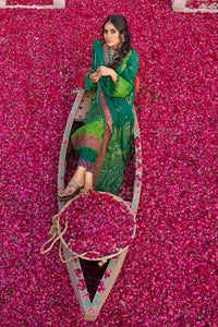 UAE -3PC Glitter Printed Lawn Unstitched Suit CL-32534 B