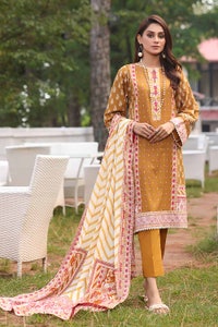 UAE -3PC Printed Lawn Unstitched Suit CL-32553 A