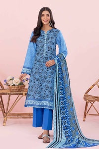 UAE -3PC Khaddar Unstitched Printed Suit WNS-22009 B