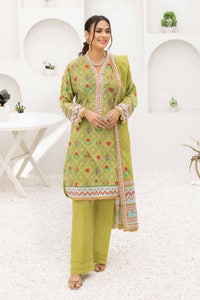 UAE -3PC Printed Lawn Unstitched Suit with Denting Lawn Dupatta DN-32111 A