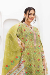 UAE -3PC Printed Lawn Unstitched Suit with Denting Lawn Dupatta DN-32111 A