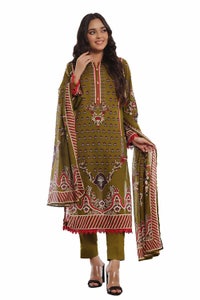 UAE -3 Piece Unstitched Printed Lawn Suit CLP-42138