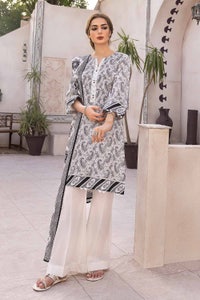 UAE -3PC Unstitched Printed Lawn Suit B-32029