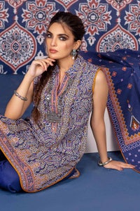 UAE -3PC Khaddar Printed Unstitched Suit K-32035 A