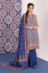 UAE -3PC Khaddar Printed Unstitched Suit K-32035 A