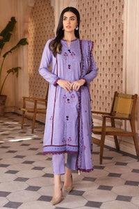 UAE -3PC Embroidered Lawn Unstitched Suit With Denting Lawn Dupatta DN-32018