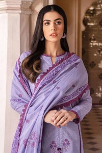 UAE -3PC Embroidered Lawn Unstitched Suit With Denting Lawn Dupatta DN-32018