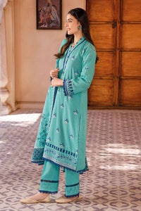 UAE -3PC Embroidered Lawn Unstitched Suit With Denting Lawn Dupatta DN-32023