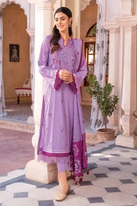 UAE -3PC Embroidered Lawn Unstitched Suit With Embroidered Denting Lawn Dupatta DN-32041