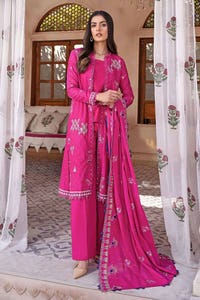 UAE -3PC Embroidered Lawn Unstitched Suit With Embroidered Denting Lawn Dupatta DN-32042