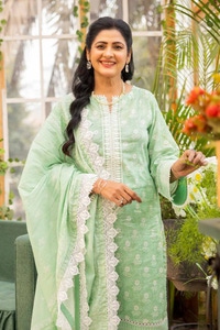 UAE -3PC Embroidered Printed Lawn Unstitched Suit with Denting Lawn Dupatta DN-42030