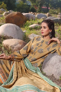 UAE -3PC Printed Karandi Unstitched Suit AY-32030