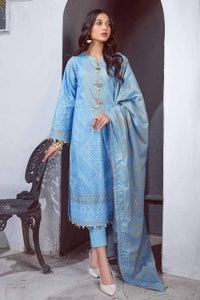 UAE -3PC Lawn Unstitched Gold Printed Suit CL-32394 B
