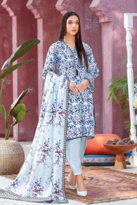 UAE -3PC Lawn Unstitched Digital Printed Suit CL-32357 B