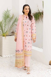 UAE -3PC Printed Lawn Unstitched Suit with Denting Lawn Dupatta DN-32111 B