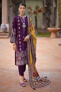 UAE -3PC Embroidered Khaddar Unstitched Suit with Digital Printed Pashmina Shawl AP-32049