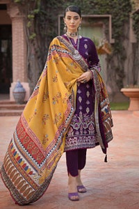 UAE -3PC Embroidered Khaddar Unstitched Suit with Digital Printed Pashmina Shawl AP-32049