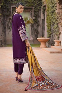 UAE -3PC Embroidered Khaddar Unstitched Suit with Digital Printed Pashmina Shawl AP-32049