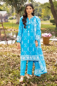 UAE -3PC Printed Lawn Unstitched Suit CL-32513 B