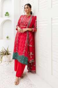 UAE -3PC Printed Lawn Unstitched Suit CL-32279 A