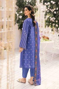 UAE -3PC Embroidered Gold Printed Lawn Unstitched Suit With Embroidered Denting Lawn Dupatta DN-32052