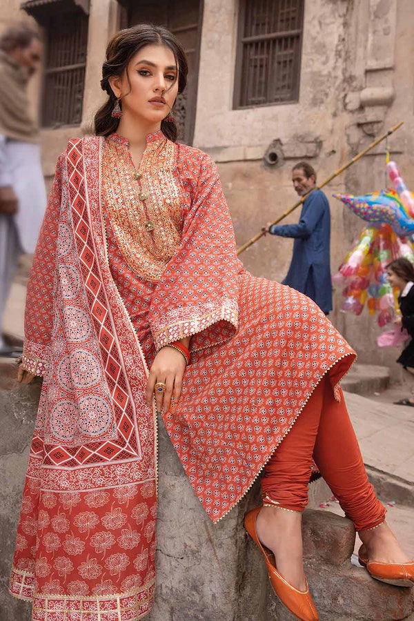 UAE -3PC Lawn Unstitched Foil Printed Suit CL-32447 A