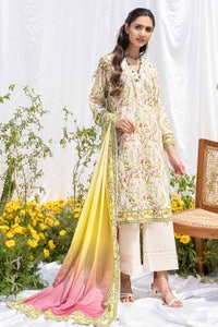 UAE -3PC Printed Lawn Unstitched Suit CL-32546