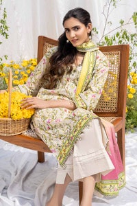 UAE -3PC Printed Lawn Unstitched Suit CL-32546