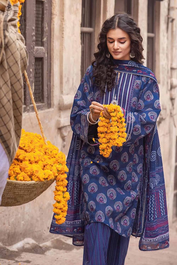 UAE -3PC Lawn Unstitched Digital Printed Suit CL-32425 B