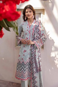 UAE -3PC Printed Lawn Unstitched Suit CL-32216 B