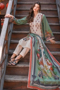 UAE -3PC Lawn Unstitched Digital Printed Suit CL-32175