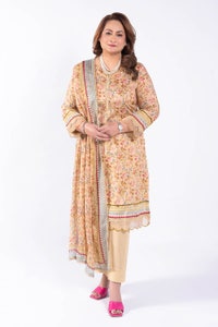 UAE -3 Piece Unstitched Printed Chiffon Dupatta BM-52006