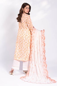 UAE -3 Piece Unstitched Printed Lawn Suit with Embroidered Denting Lawn Dupatta DN-52003