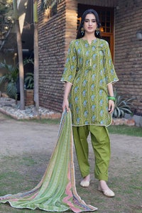 UAE -3PC Lawn Unstitched Printed Suit with chiffon dupatta BM-32031