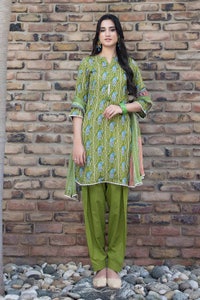 UAE -3PC Lawn Unstitched Printed Suit with chiffon dupatta BM-32031