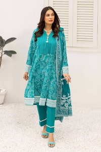 UAE -3PC Printed Lawn Unstitched Suit CL-32512 B