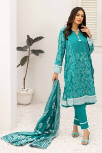 UAE -3PC Printed Lawn Unstitched Suit CL-32512 B