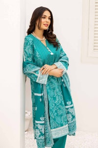 UAE -3PC Printed Lawn Unstitched Suit CL-32512 B