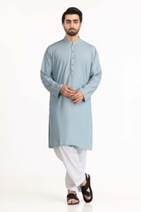 UAE -Dusty Blue Embroidered Kurta KR-EMB22-031