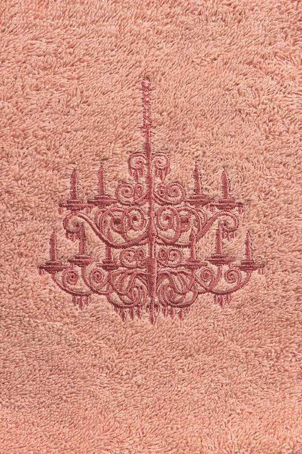 UAE -Dusty Pink Combed 3Pc Embroidered Towel Set