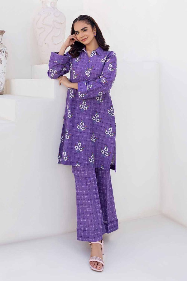 UAE -2PC Printed Cambric Unstitched Suit TCN-32004