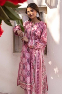 UAE -3PC Printed Lawn Unstitched Suit CL-32384 A