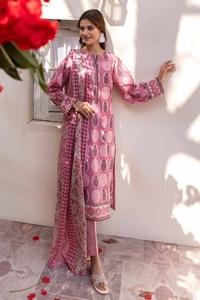 UAE -3PC Printed Lawn Unstitched Suit CL-32384 A
