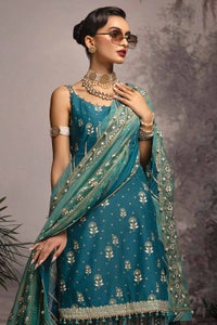 UAE -3PC Embroidered Gold and Lacquer Printed Lawn Suit with Cotton Net Dupatta CN-32023
