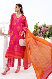 UAE -3PC Lawn Printed Unstitched Suit CL-32452