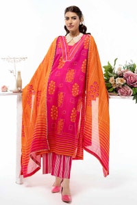 UAE -3PC Lawn Printed Unstitched Suit CL-32452
