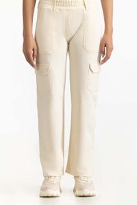 UAE -Ecru Knit Trouser 231-220-016